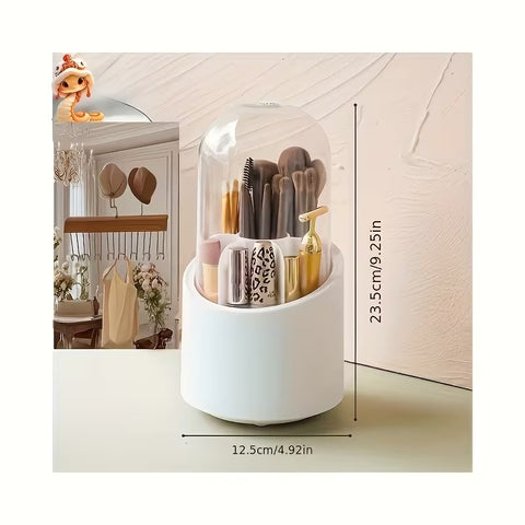 360-Degree Rotating Makeup Brush Holder