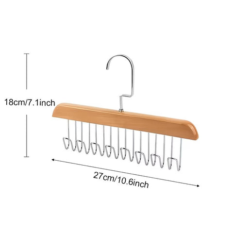 8-Hook Wooden Hangers Perfect for Home or Dorm Use, Hangers for Clothes