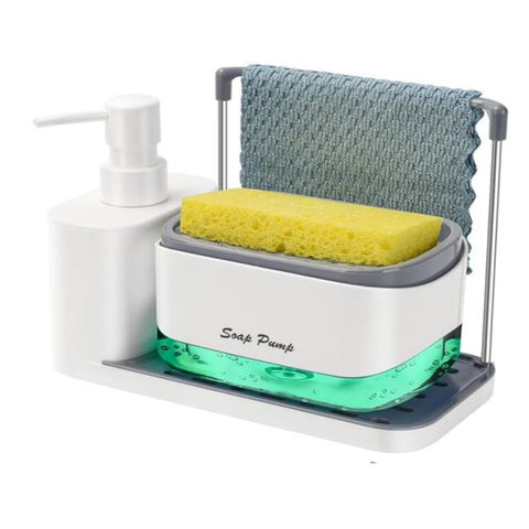3 in 1 Hand and Dish Soap Dispenser Set with Tray