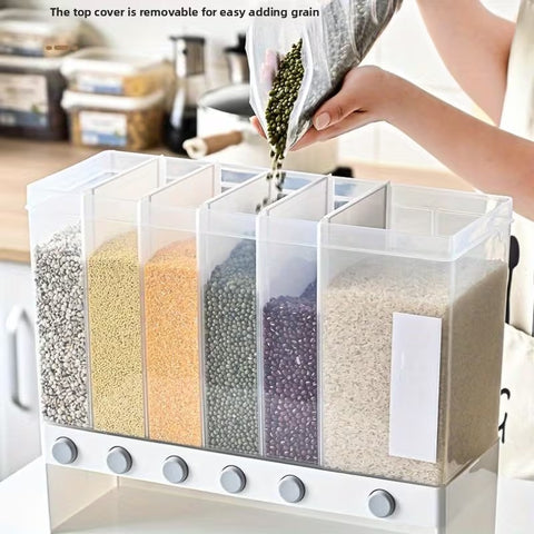 6-Grid Rice Storage Container