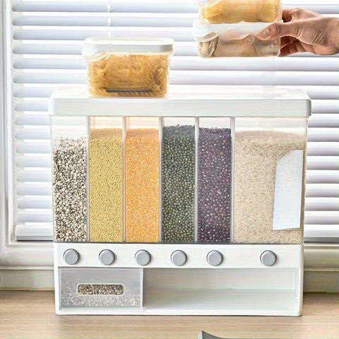 6-Grid Rice Storage Container