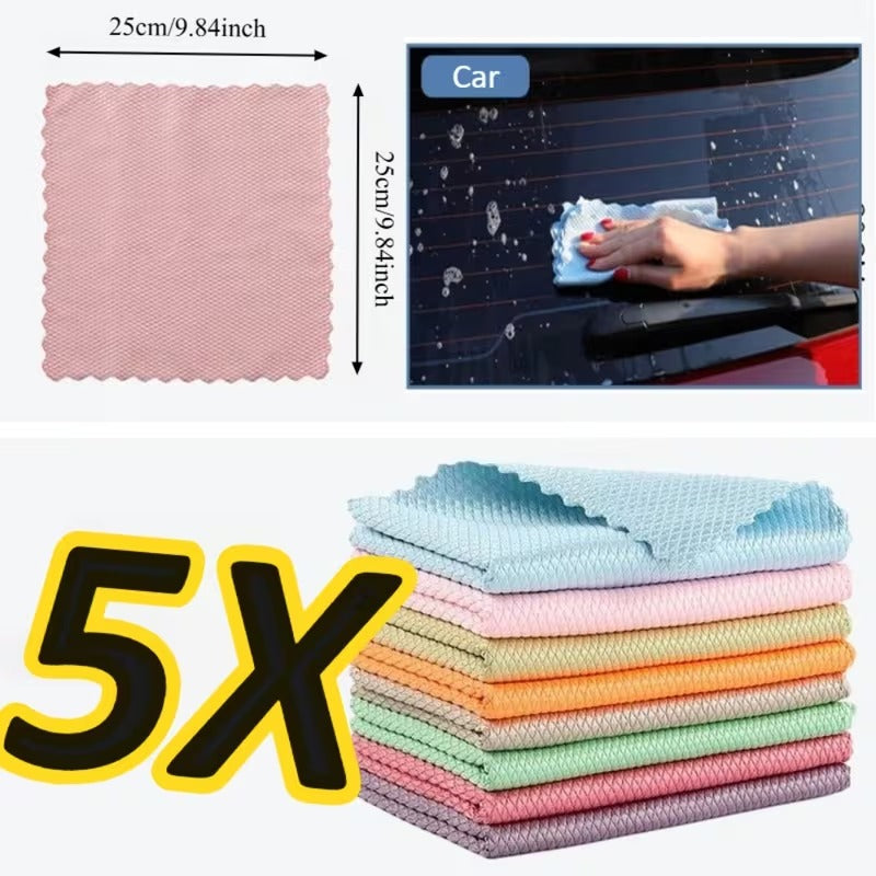 5pcs Fish Scale Pattern Cloths