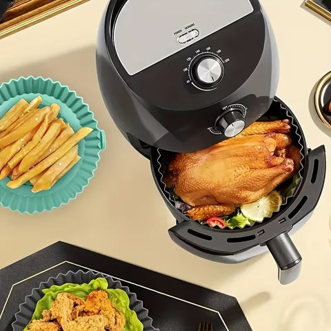 Air Fryer with Silicone Lining - Easy to Clean, Anti-Stick Oven & Microwave Safe