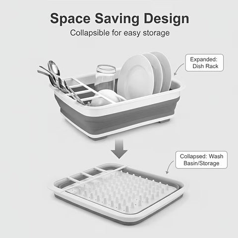 Collapsible Dish Drying Foldable Drainer Rack