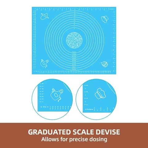 1pc Durable Non-Slip Baking Mat with Measurements