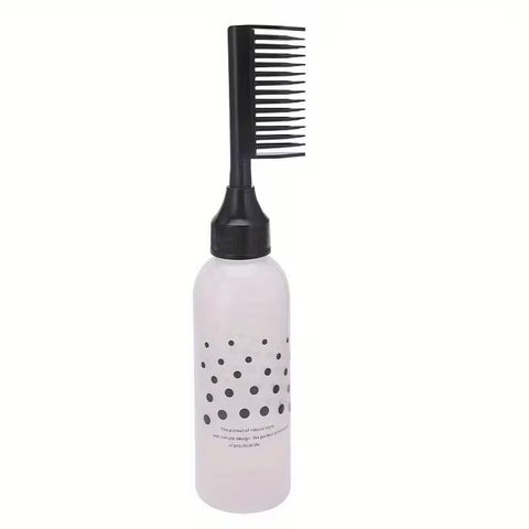 Hair Dye Bottle - Easy-to-Use Rectangular Shampoo Bottle with Comb Teeth and Measurements