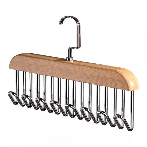 8-Hook Wooden Hangers Perfect for Home or Dorm Use, Hangers for Clothes