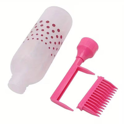 Hair Dye Bottle - Easy-to-Use Rectangular Shampoo Bottle with Comb Teeth and Measurements