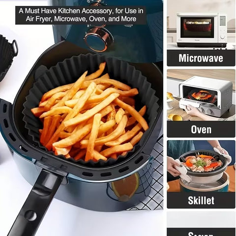 Air Fryer with Silicone Lining - Easy to Clean, Anti-Stick Oven & Microwave Safe