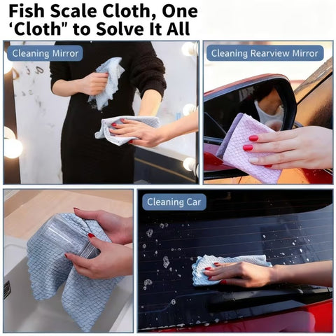 5pcs Fish Scale Pattern Cloths