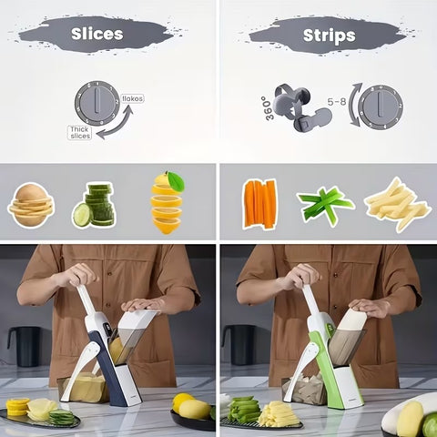 Multifunctional Professional Vegetable Cutter and Slicer with Container