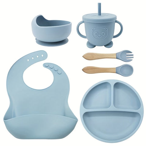 6pcs Silicone Baby Feeding Set
