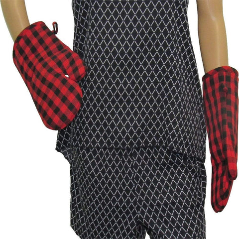 Pair of Nordic Style Heat-Resistant Oven Mitts - Anti-Burn Microwave Gloves