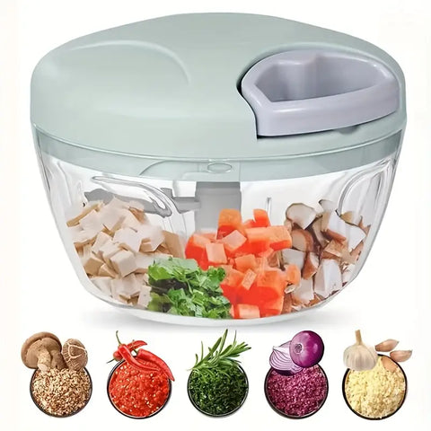 Manual Hand Food Chopper with Rope