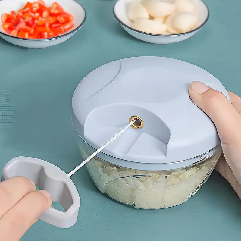Manual Hand Food Chopper with Rope