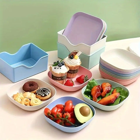Creative Plates 10pcs Set (Random Colors)