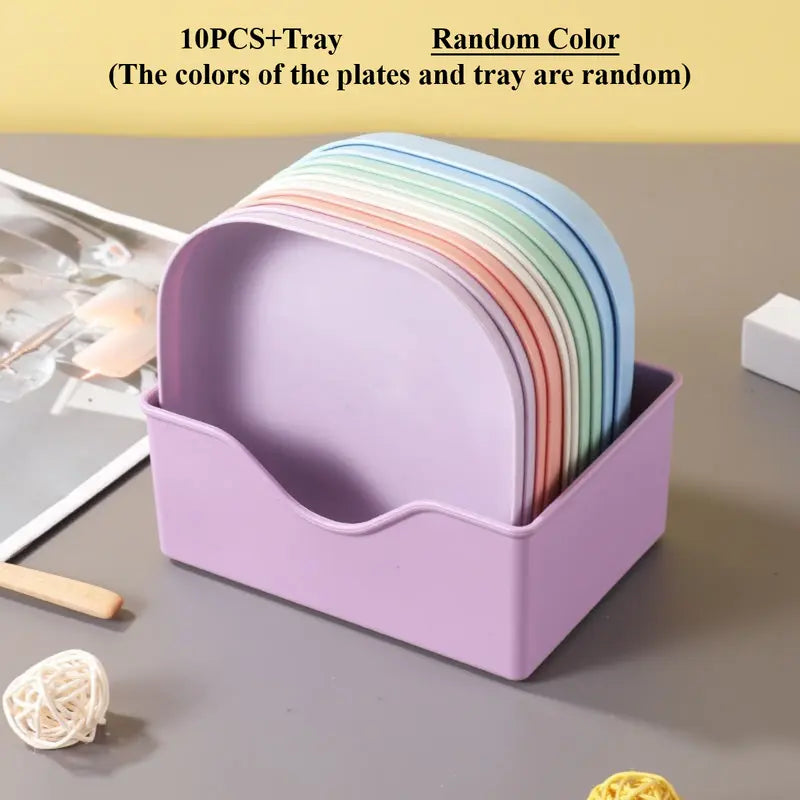 Creative Plates 10pcs Set (Random Colors)
