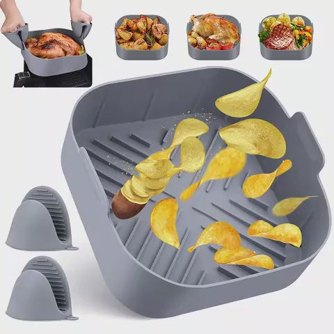 Air Fryer with Silicone Lining - Easy to Clean, Anti-Stick Oven & Microwave Safe