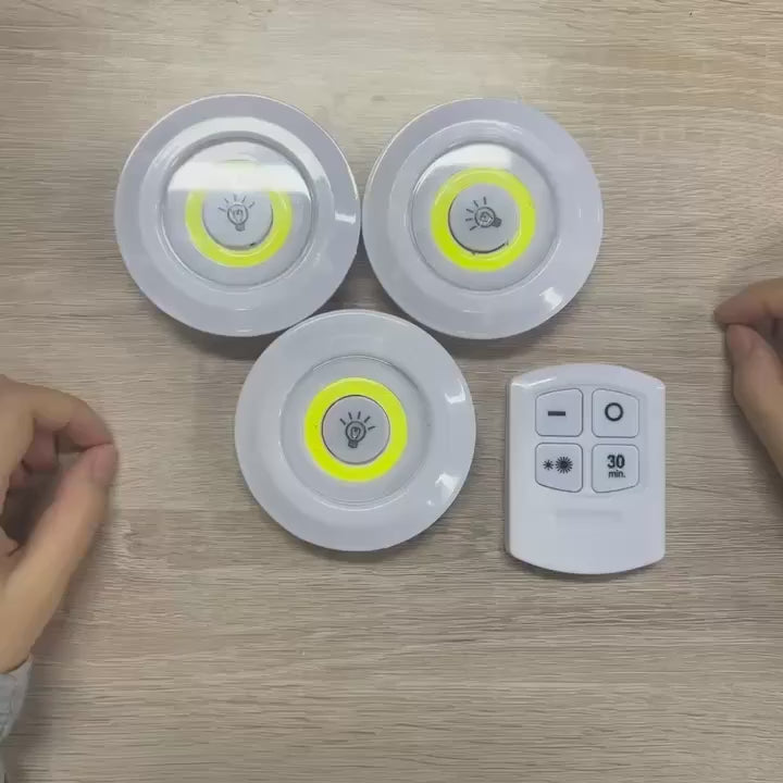 Wireless LED Puck Lights - Remote Control